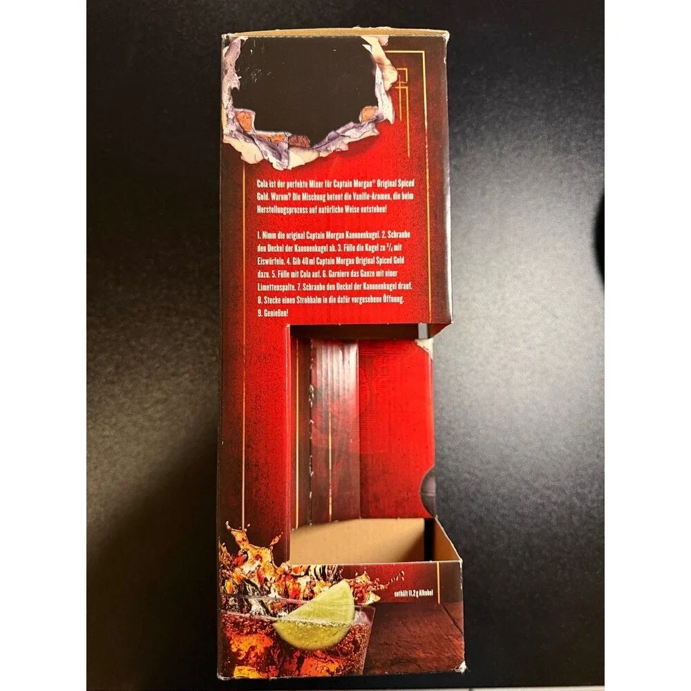 Captain Morgan Cannonball‎ Drink Container w/ Box Promo Display Barware Rare